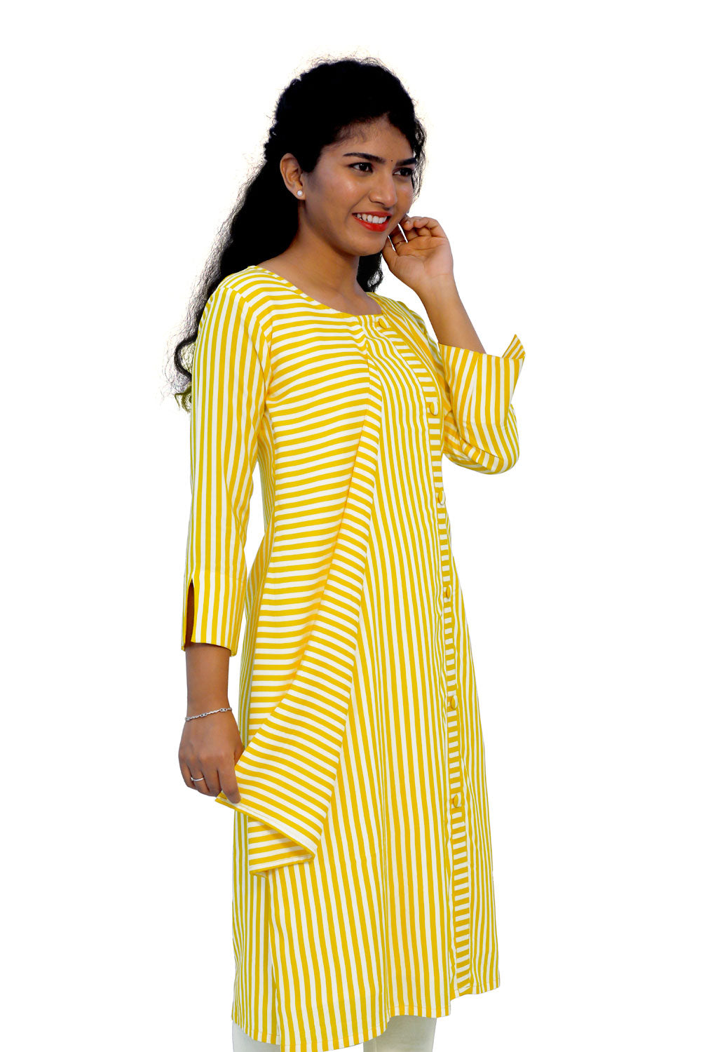 Women Striped A-line Kurta | S3W144