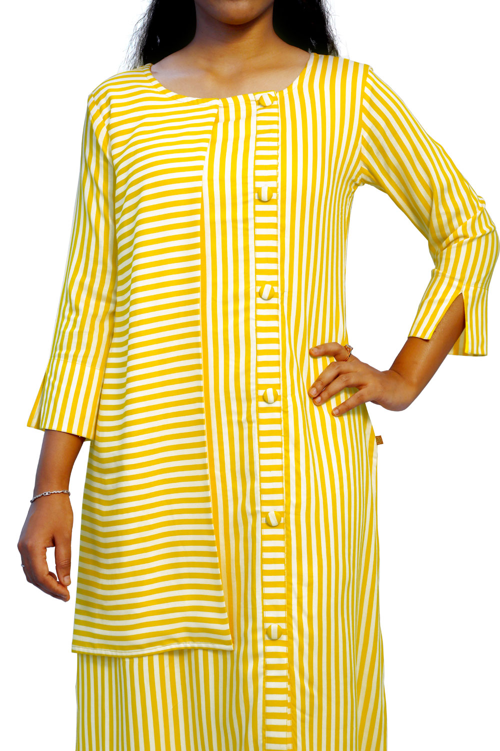 Women Striped A-line Kurta | S3W144