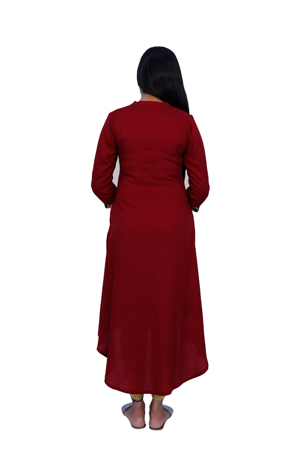 Women Patchwork High Low Kurta | S3X166