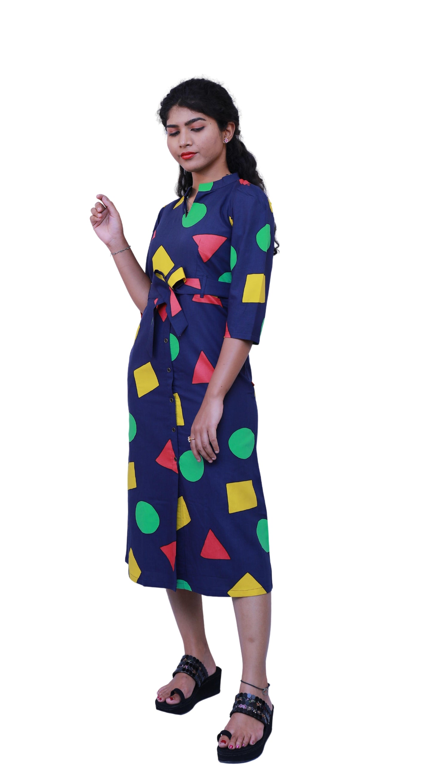 Women Geometric Print One piece Dress | S3W297