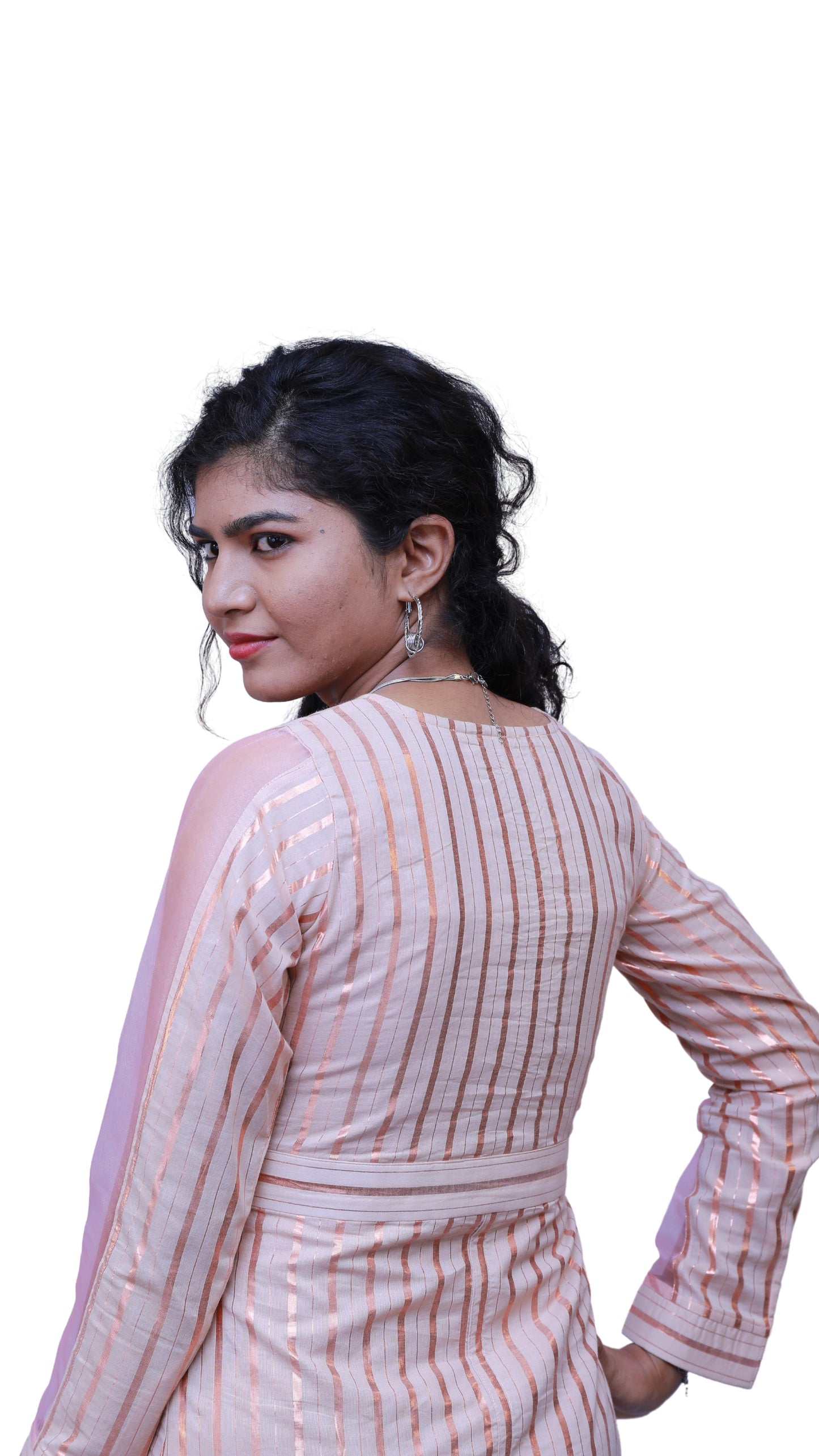 Peach Pink One Piece Dress | S3W124