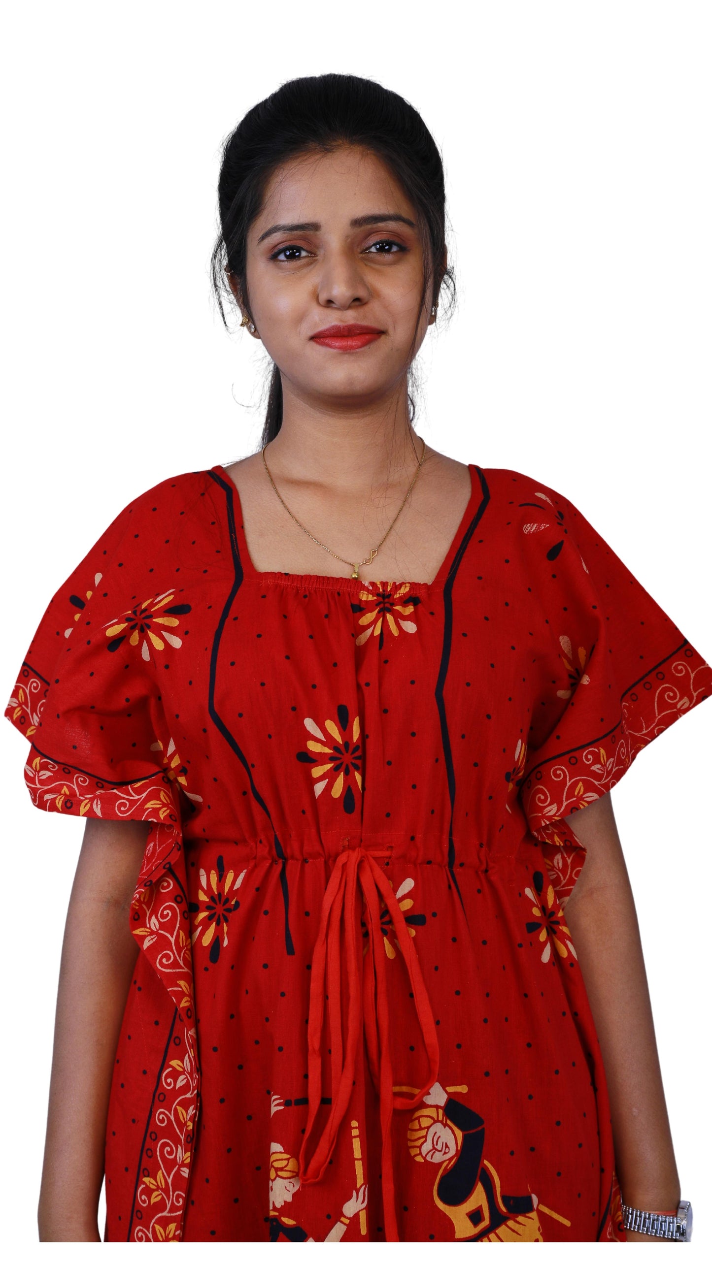 Red full length Kaftan | S3TK491