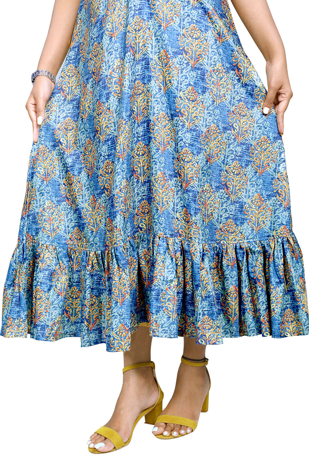 Blue Printed Maxi | S3K907