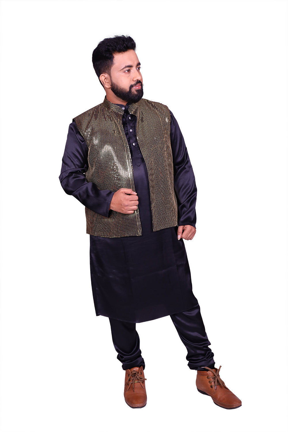 Waist Coat & Kurta Pyjama Set | S3WKP1152