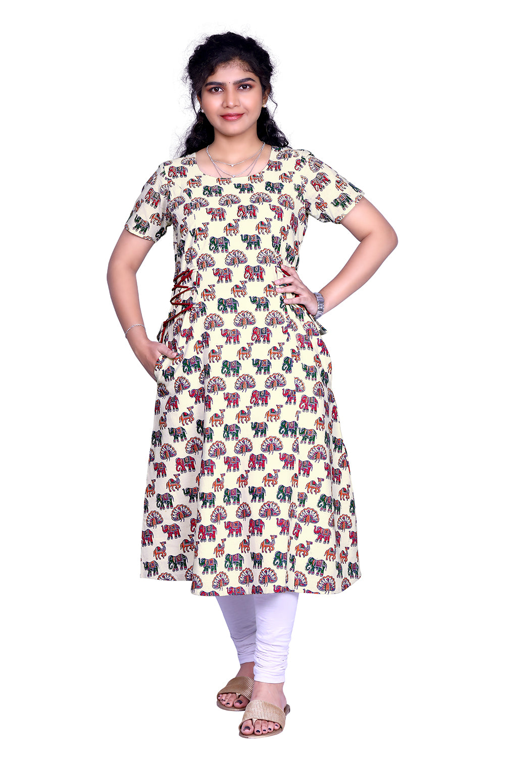 Women Kalamkari A-line Kurta | S3K795