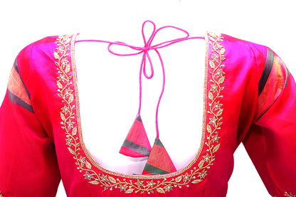 Pink Maggam Work Blouse | S3MB1