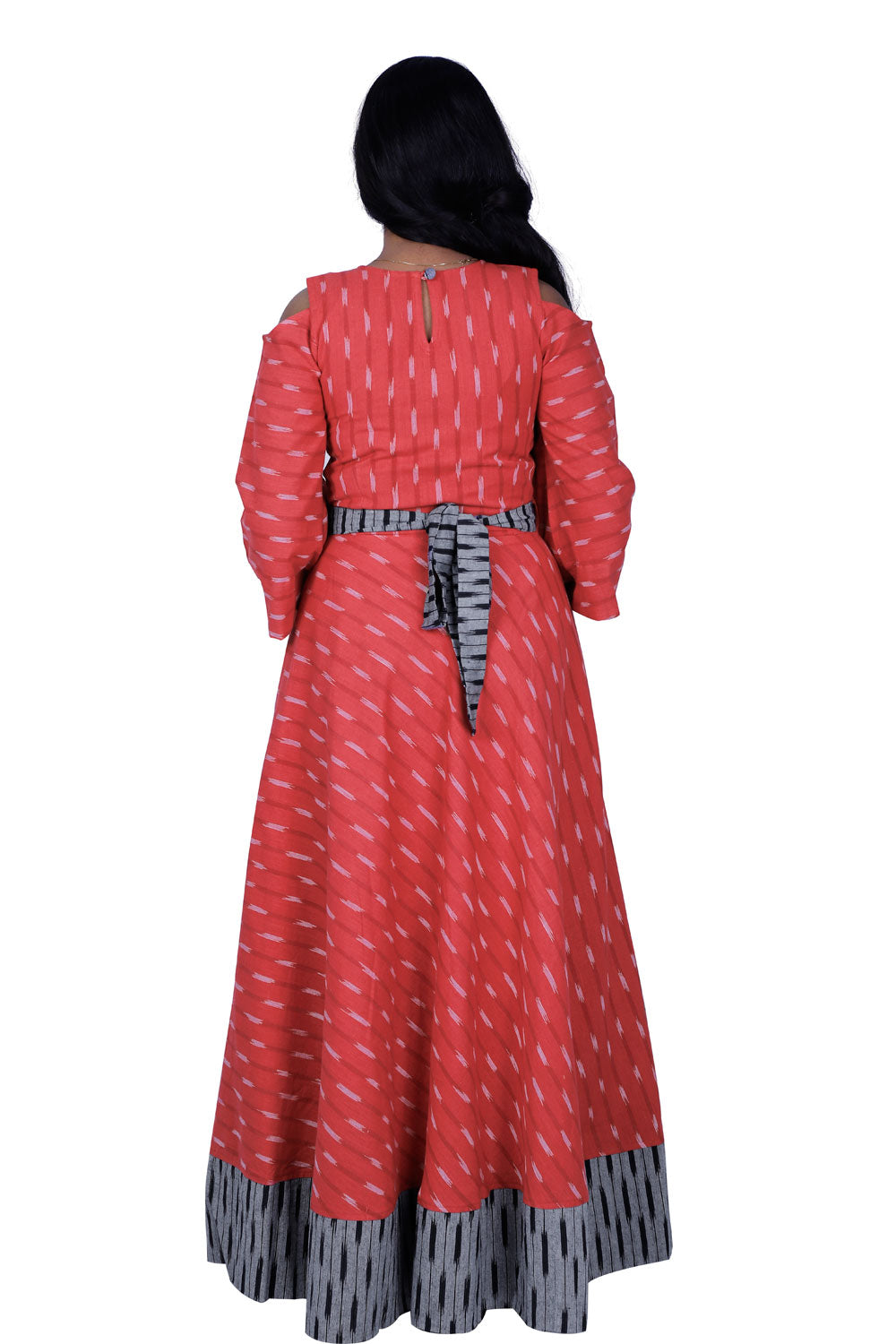 Cotton Blend Stitched Anarkali Gown (Red) | S3W122