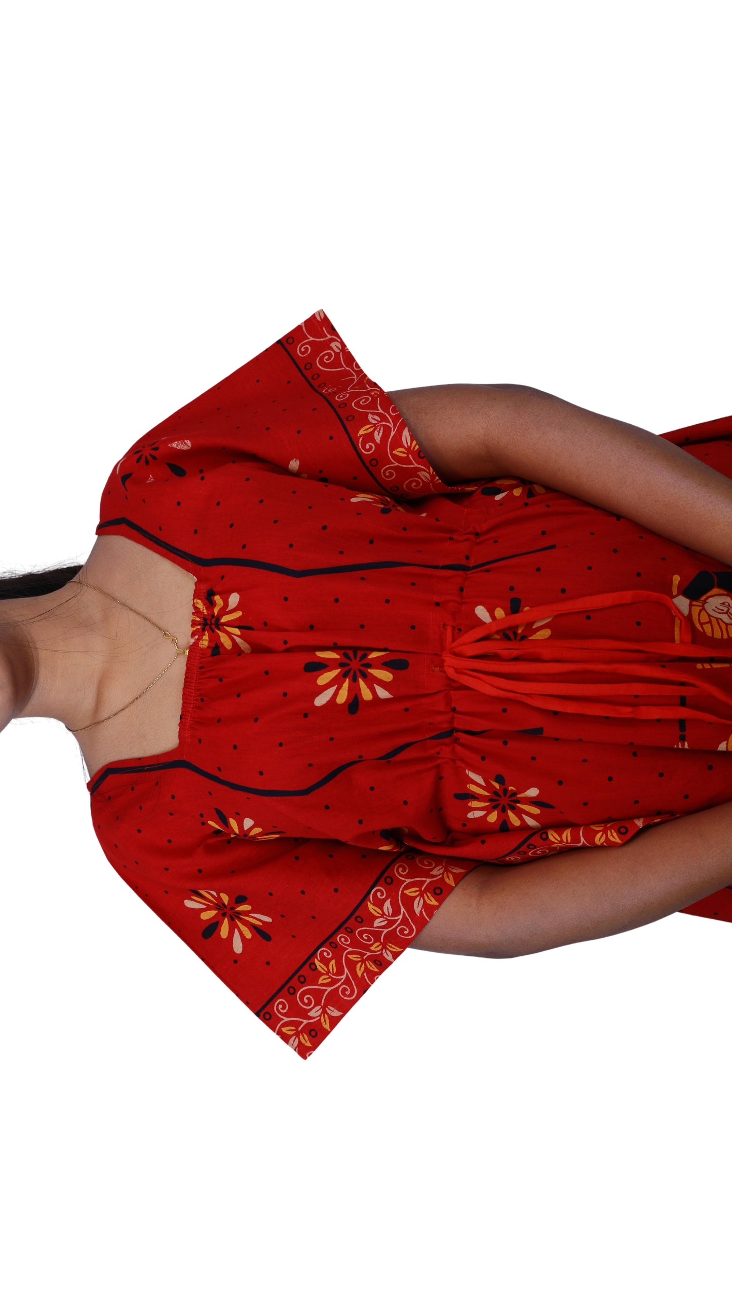 Red full length Kaftan | S3TK491