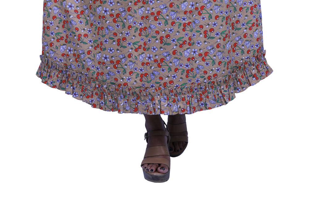 Women Maxi Brown Dress | S3G380
