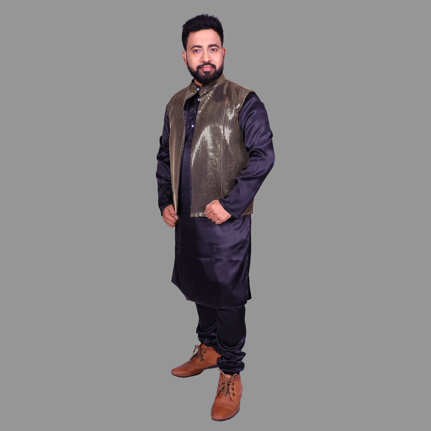 Waist Coat & Kurta Pyjama Set | S3WKP1152