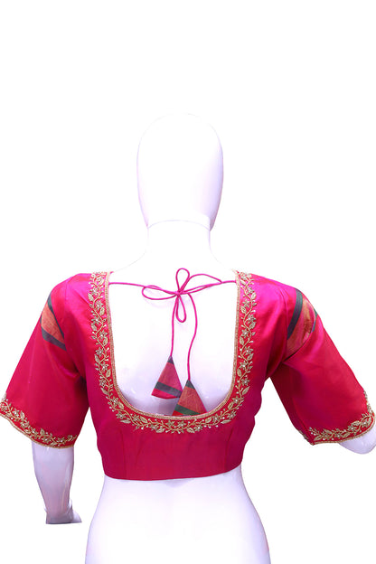 Pink Maggam Work Blouse | S3MB1