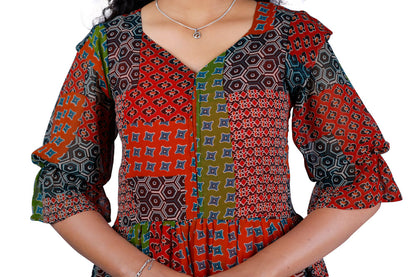 Georgette Blend Stitched Anarkali Gown (Multicolor) | S3G192