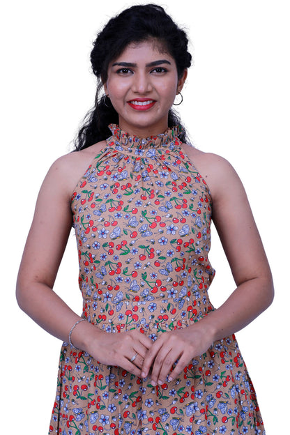 Women Maxi Brown Dress | S3G380