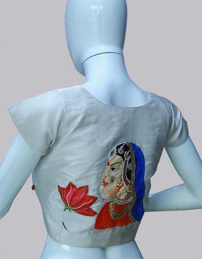 Tanjore Art Handpainted Blouse | S3MB59
