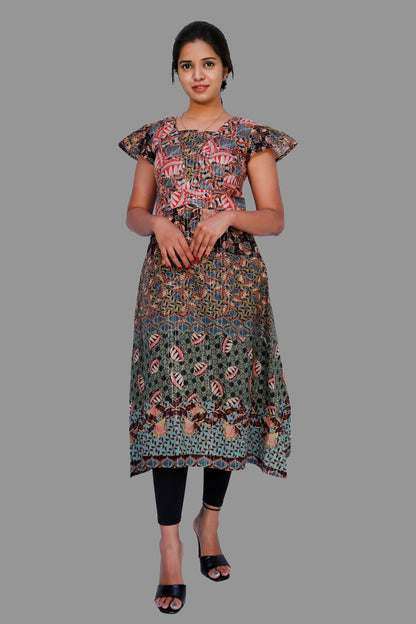Printed A-line Kurta | S3K777