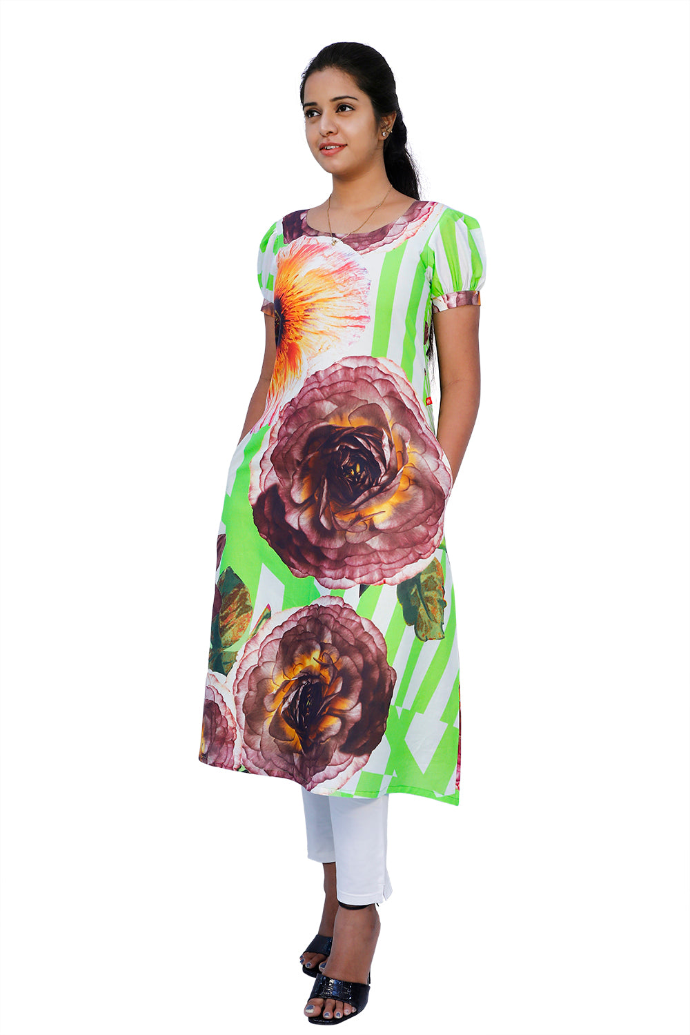 Women Floral Print A-line Kurta | S3K785