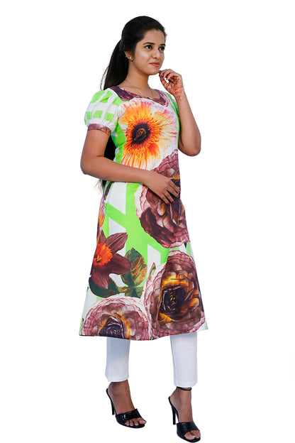Women Floral Print A-line Kurta | S3K785