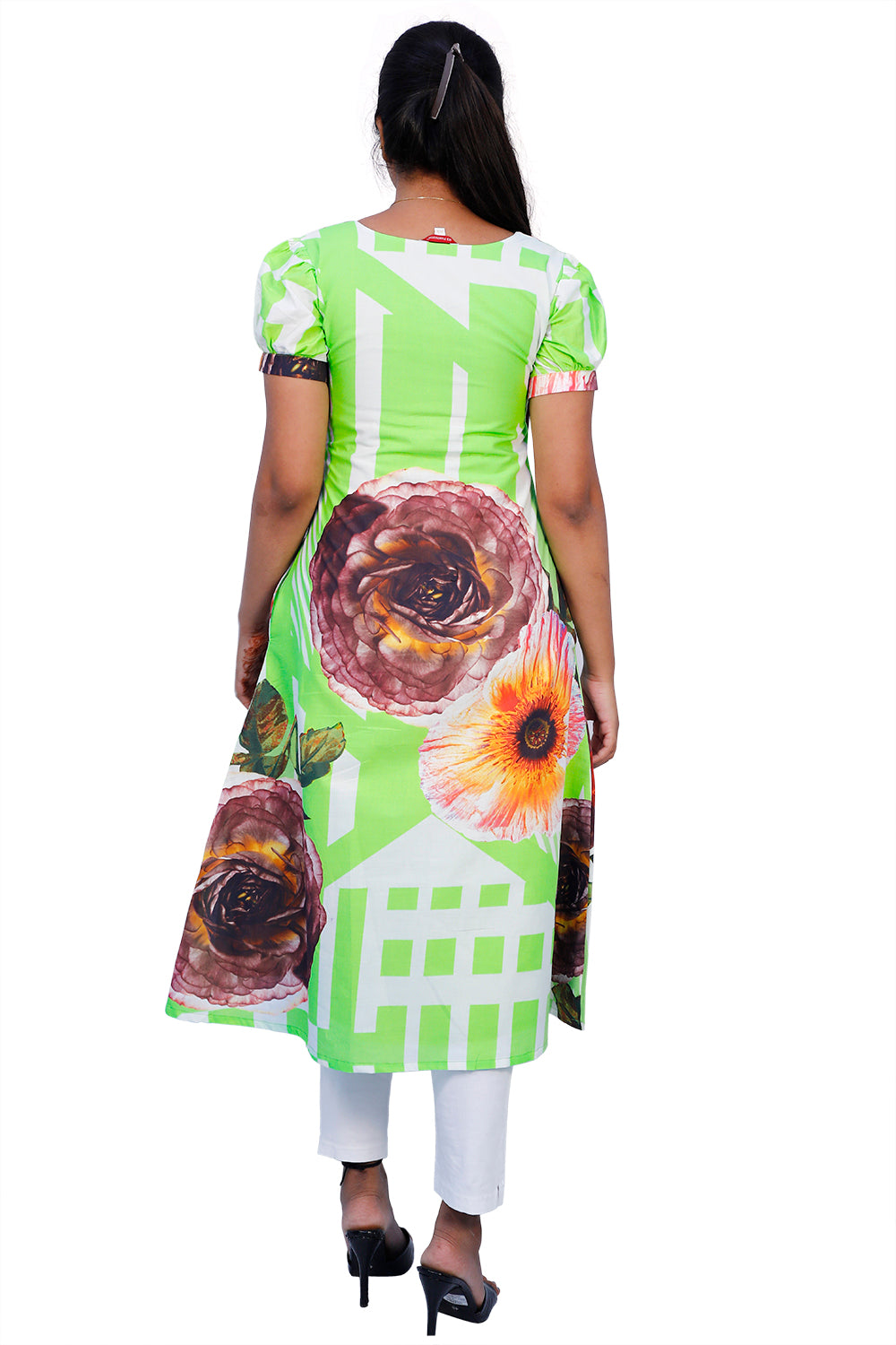Women Floral Print A-line Kurta | S3K785