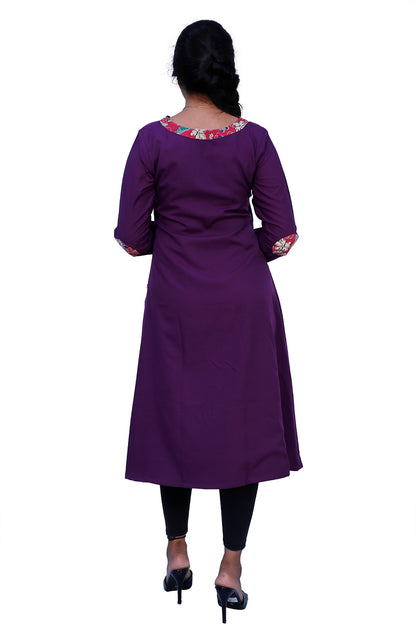 Women Solid A-line Kurta | S3K371