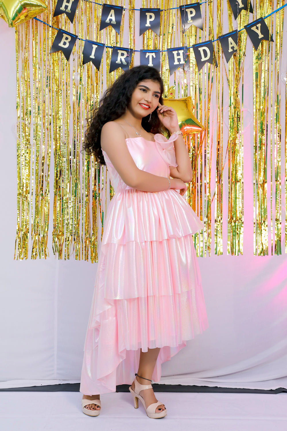 Pink Western Partywear Dress | S3G893 Pink Western Partywear Dress | S3G893
