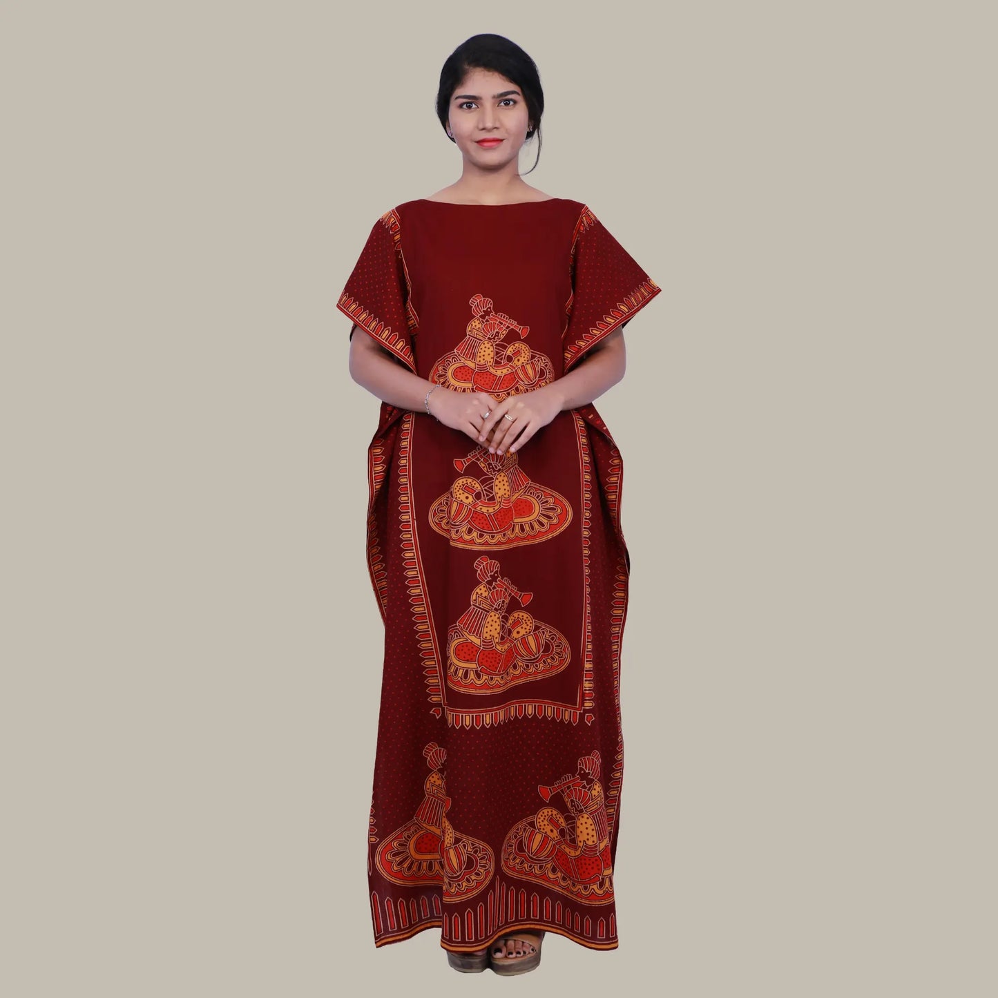 Maroon full length Kafthan | S3FK494