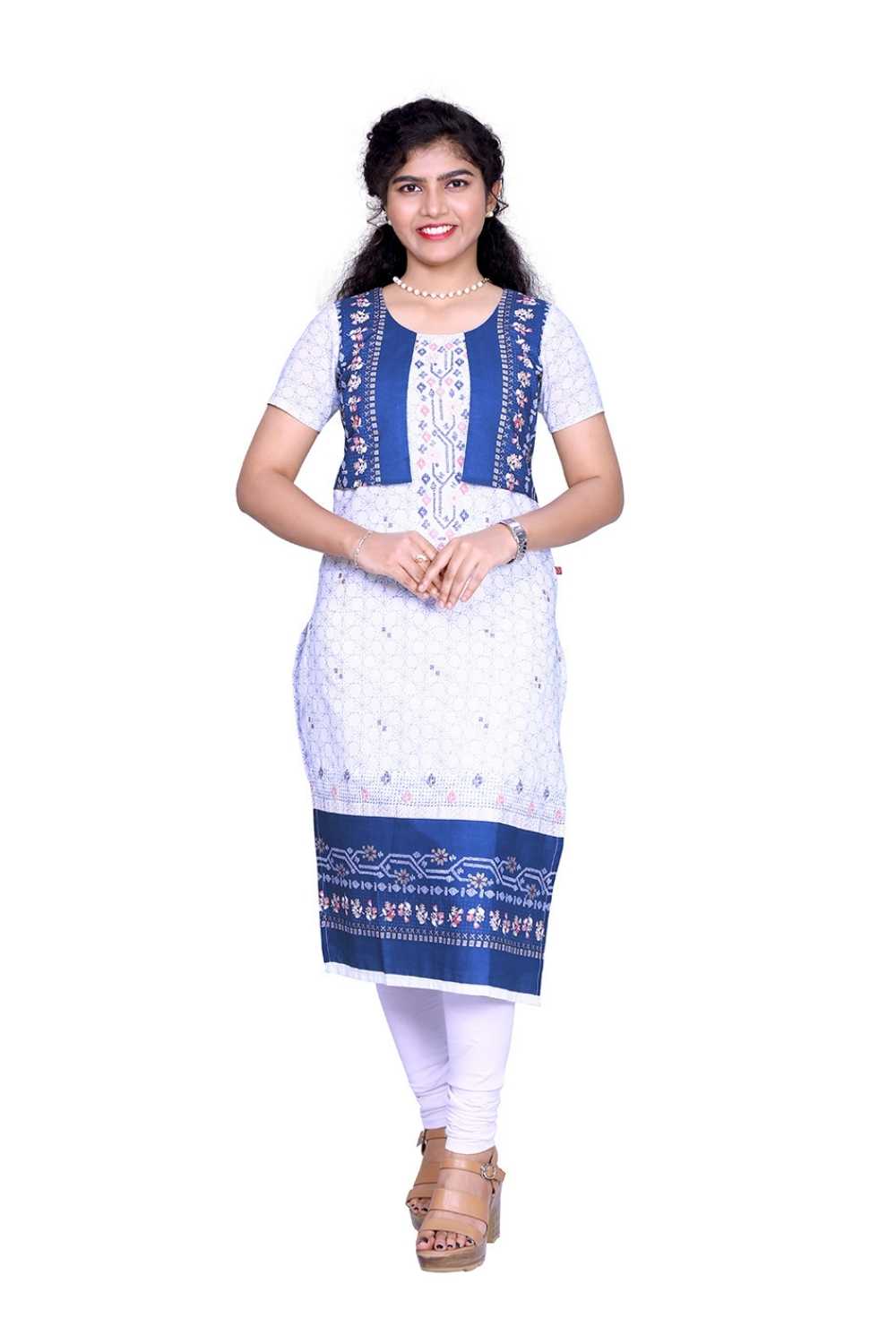 Floral Print Straight Kurta | S3K755
