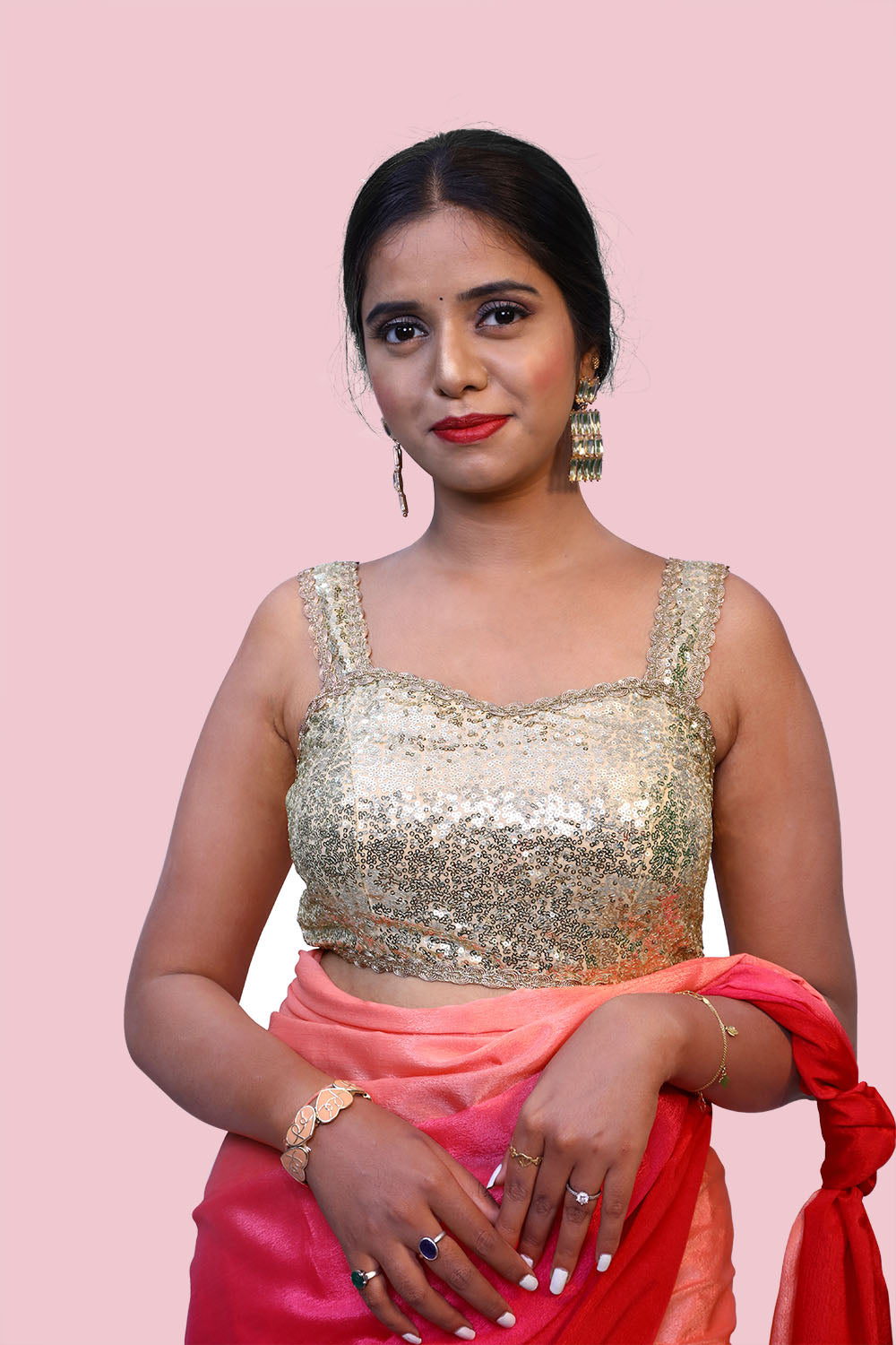 Pink Shaded Elegant Silk Saree. |  S3S4