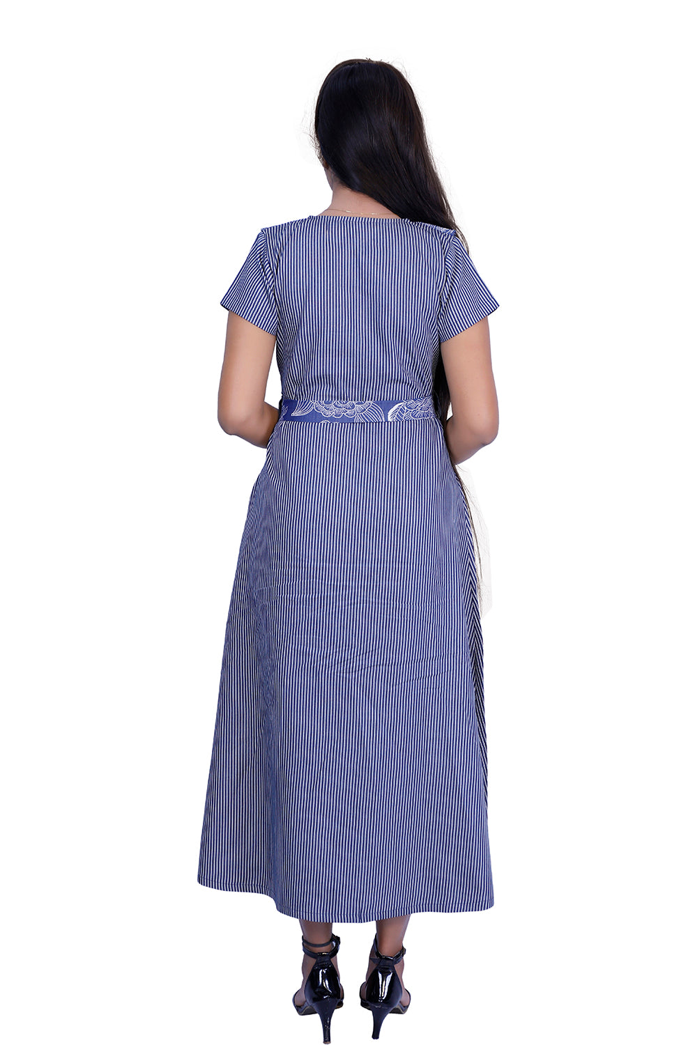 Denim Striped One Piece Dress | S3D425