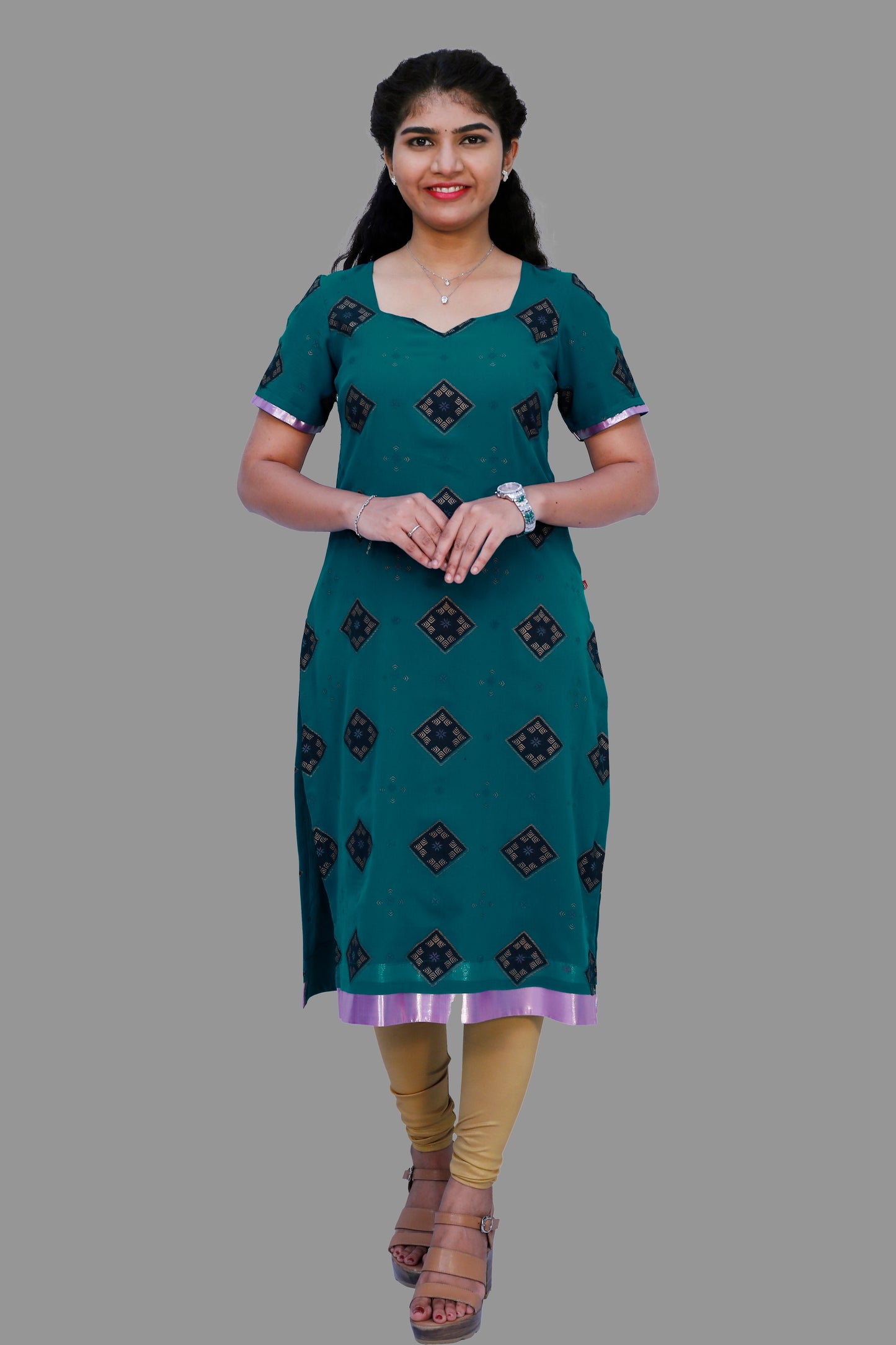 Women Green Kurti | S3K660