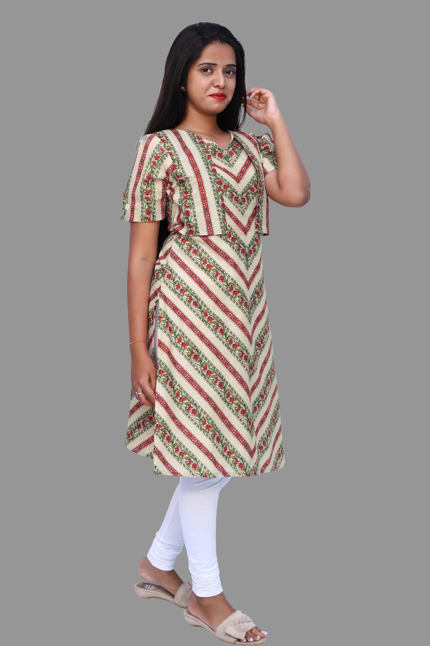 Women Color block Straight Kurta | S3K735
