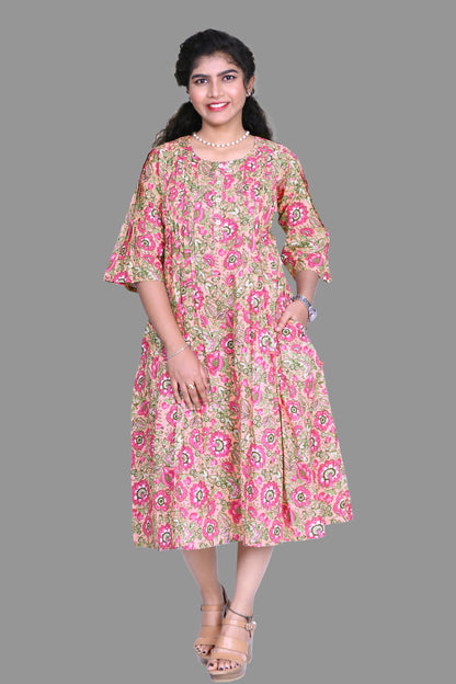 Women Floral Print A-line Kurta | S3K838