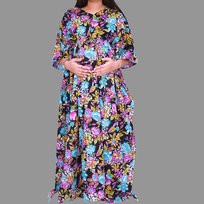 Printed Maternity Kaftan Dress  | S3MK1024