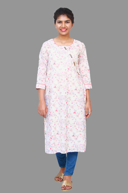 Women Floral Print Straight Kurta | S3K082