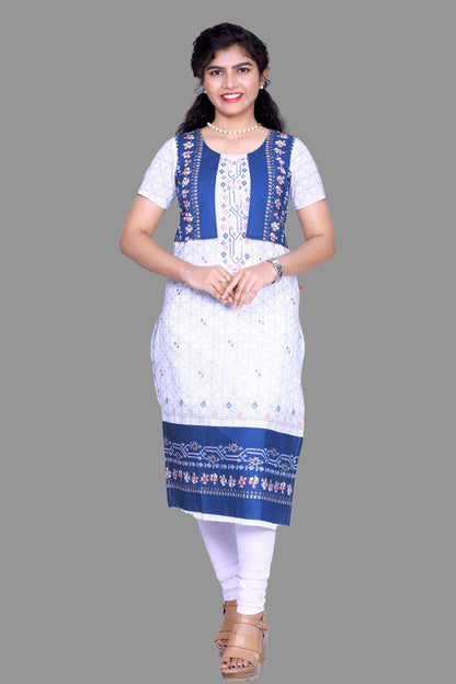 Floral Print Straight Kurta | S3K755