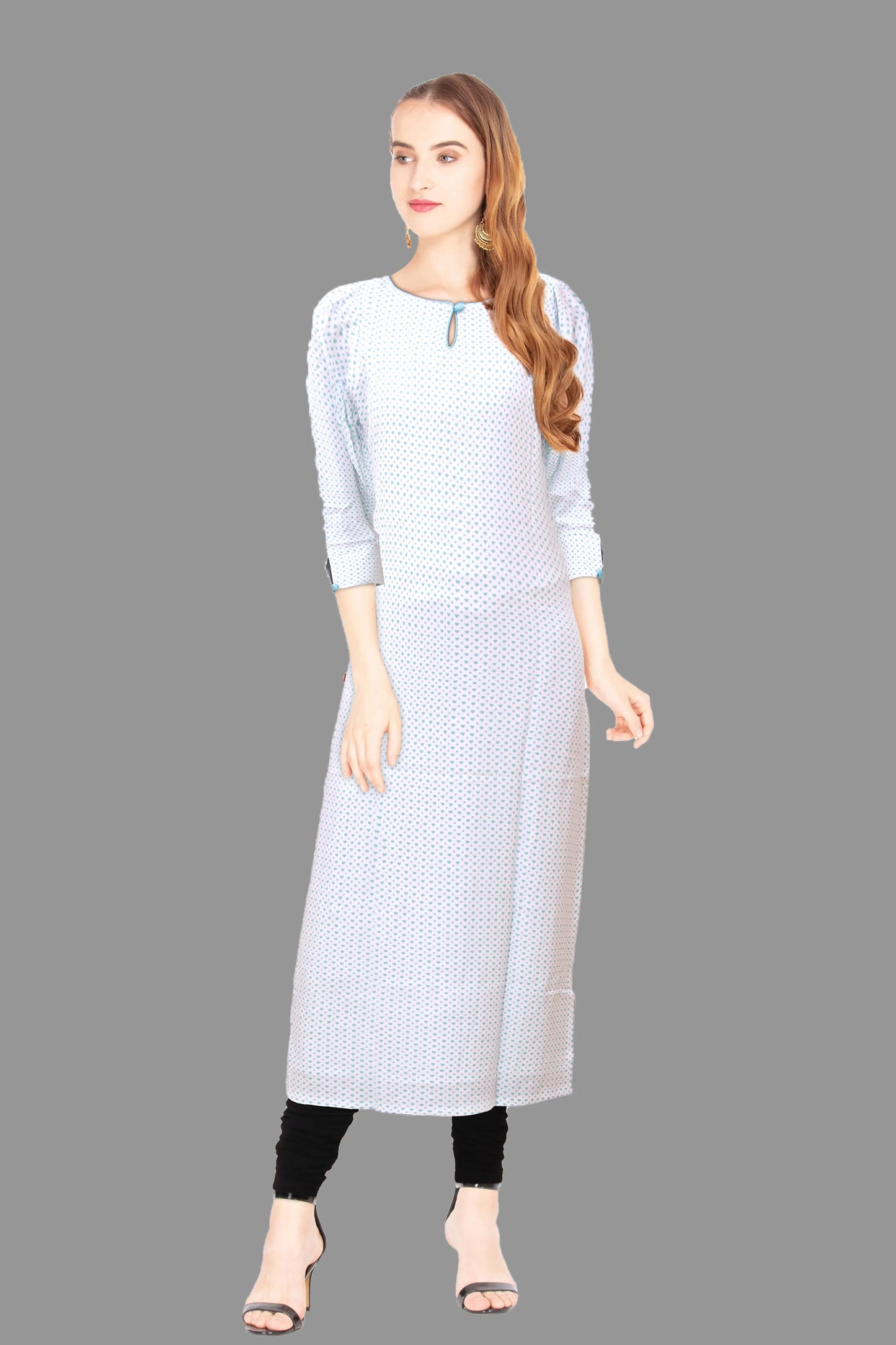 White Straight Cotton Kurta | S3K042
