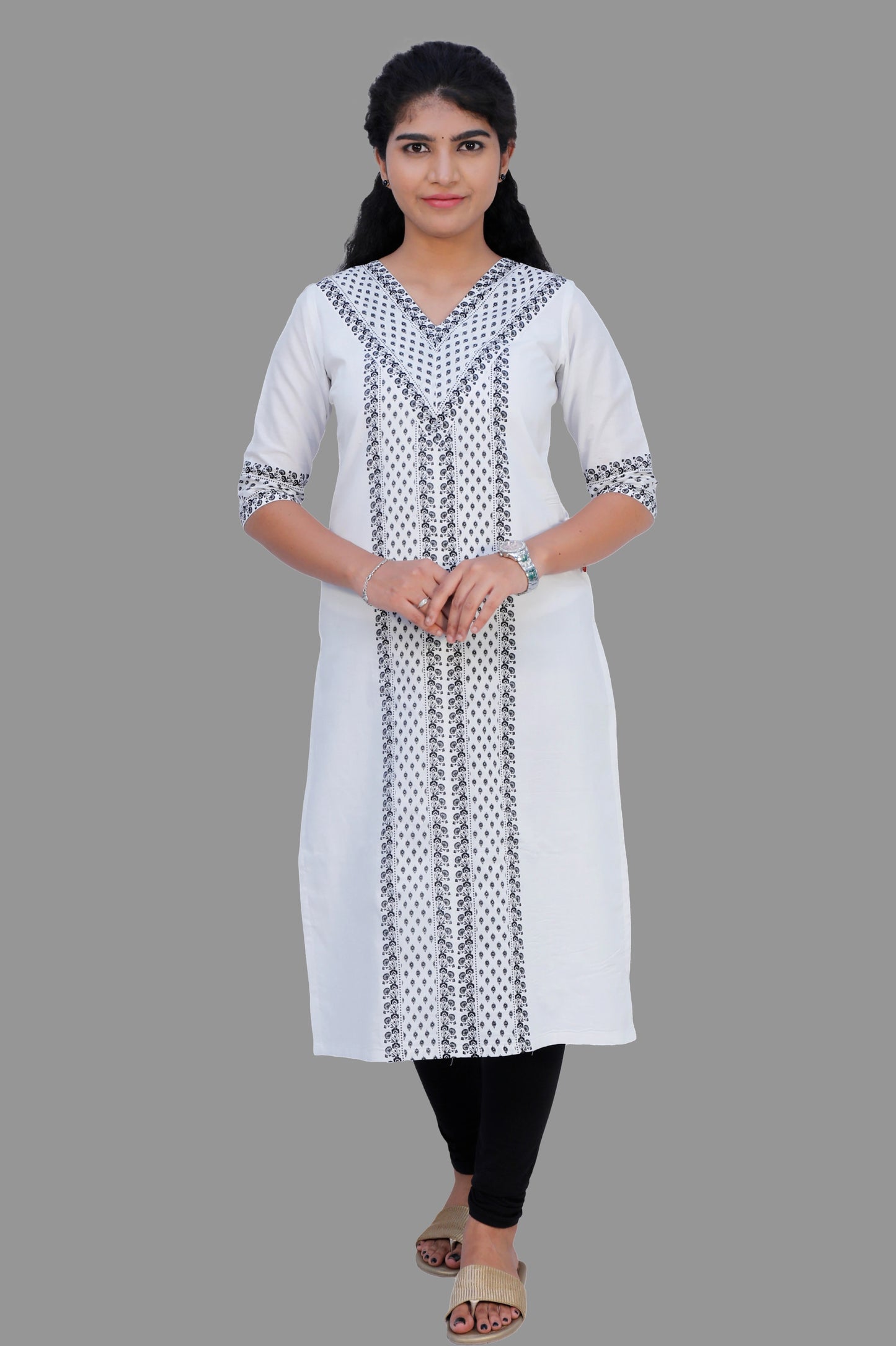 Women Printed Straight Kurta|S3K619