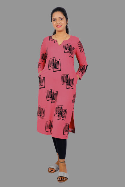 Women Printed Straight Kurta | S3301