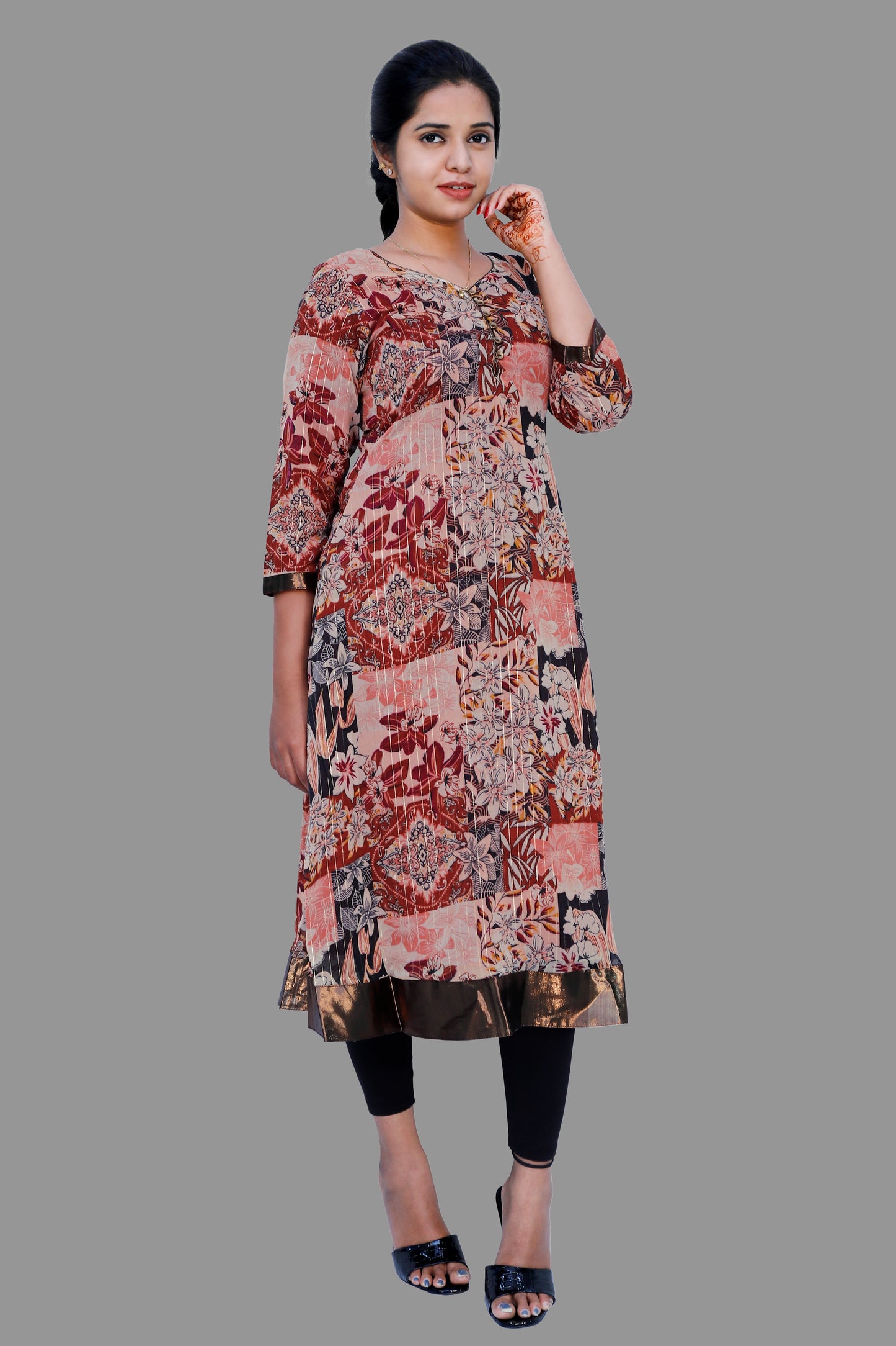 Women Printed A-line Kurta | S3K358